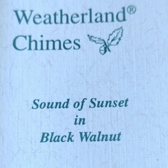 Weatherland-Sound Of Sunset In Black Walnut Wind Chime NWT For Front Porch Use! - Picture 3 of 6
